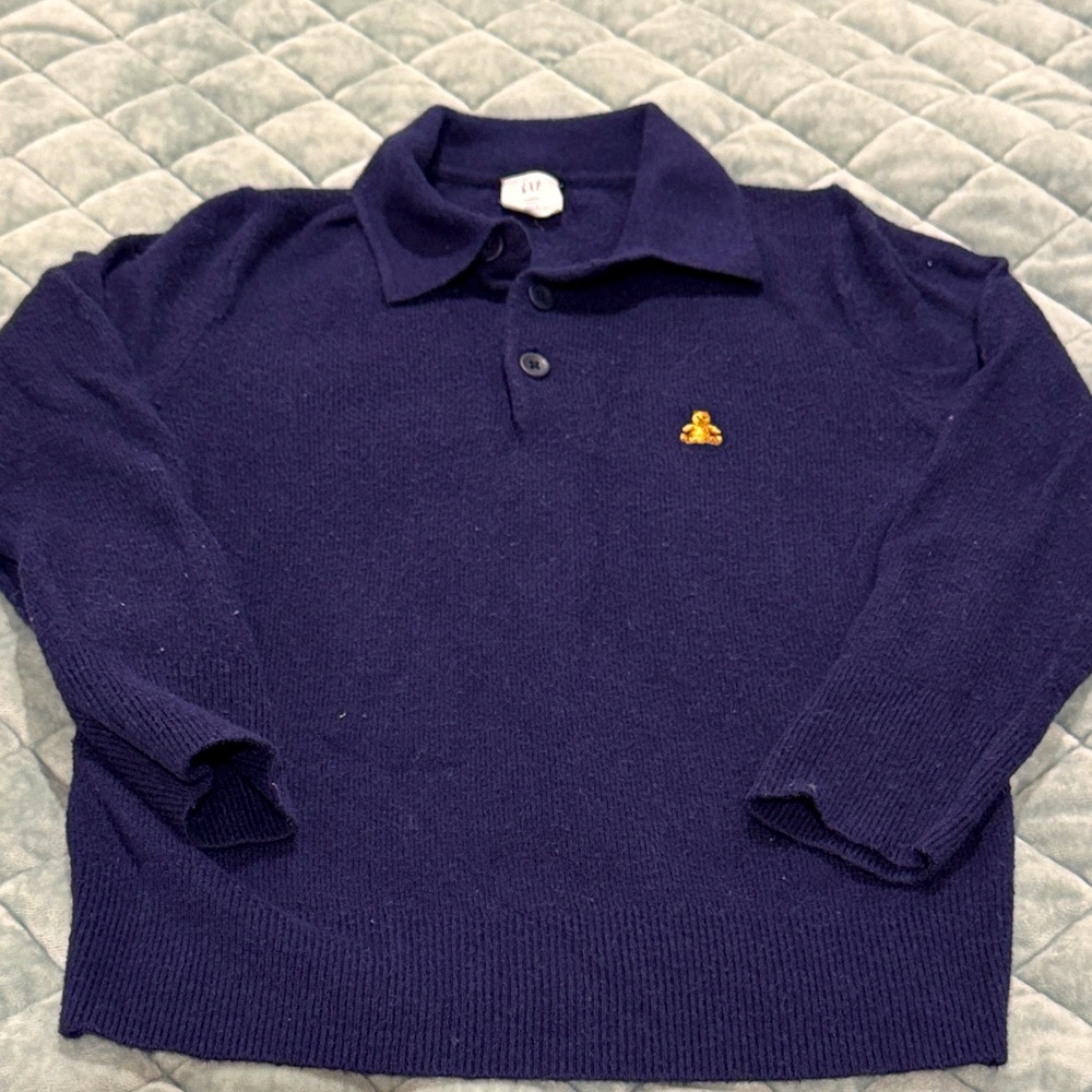 Gap cashsoft collection polo sweater size 4T